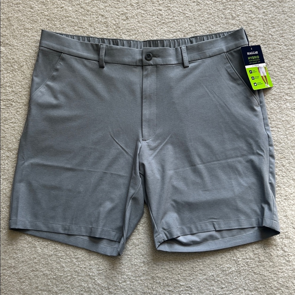 Haggar Men's Gray Hybrid Performance Shorts